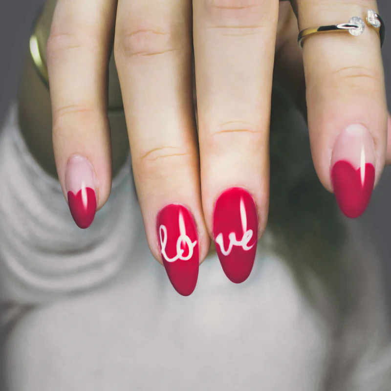 Red nail art